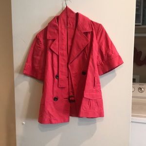 Pink button up with belt